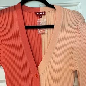 STAUD Shoko Color Block Body-Con Sweaterdress